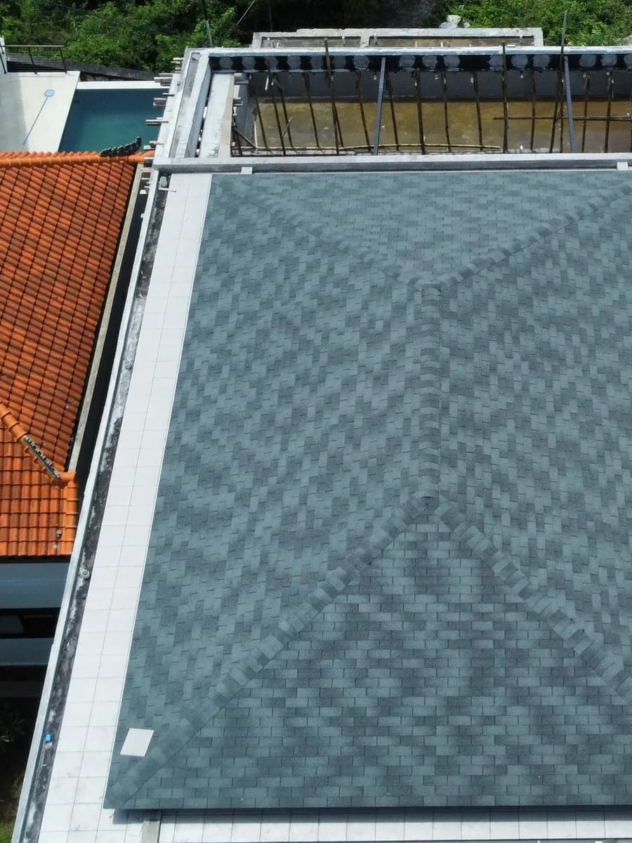 Completed roof project using Maxxi Roof Slate